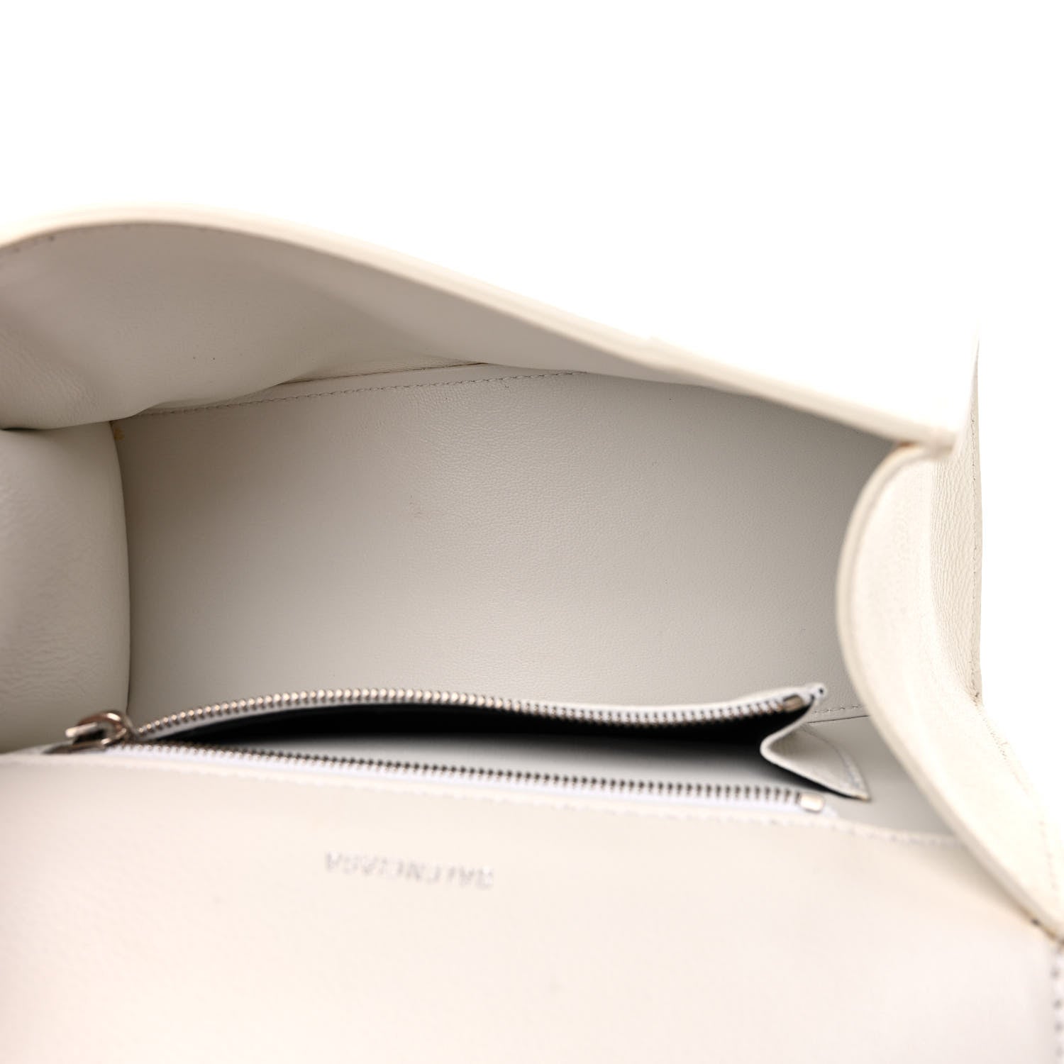 Balenciaga Grained Calfskin Small Hourglass Top Handle Bag White 5 of 15
