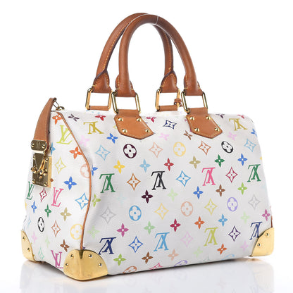 Louis Vuitton Monogram Multicolor Speedy 30 White 3 of 18