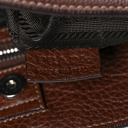 Prada Vitello Daino Side Pocket Hobo Bruciato 7 of 20