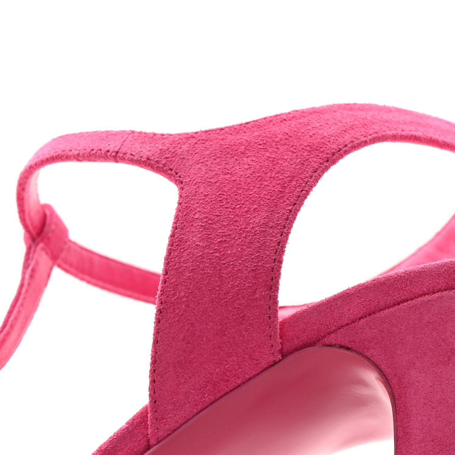 Chanel Suede Lambskin Cap Toe Crystal Slingback Pumps 40 Fuchsia Black 13 of 15