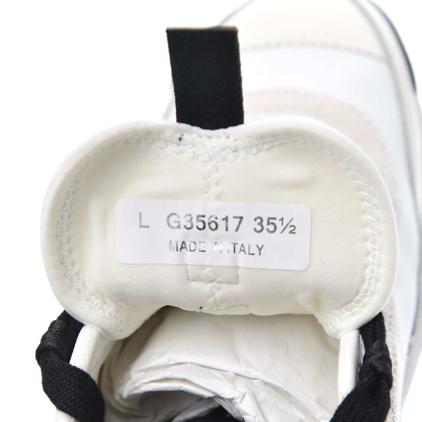 Velvet Calfskin Mixed Fibers CC Sneakers 35.5 Ivory Black