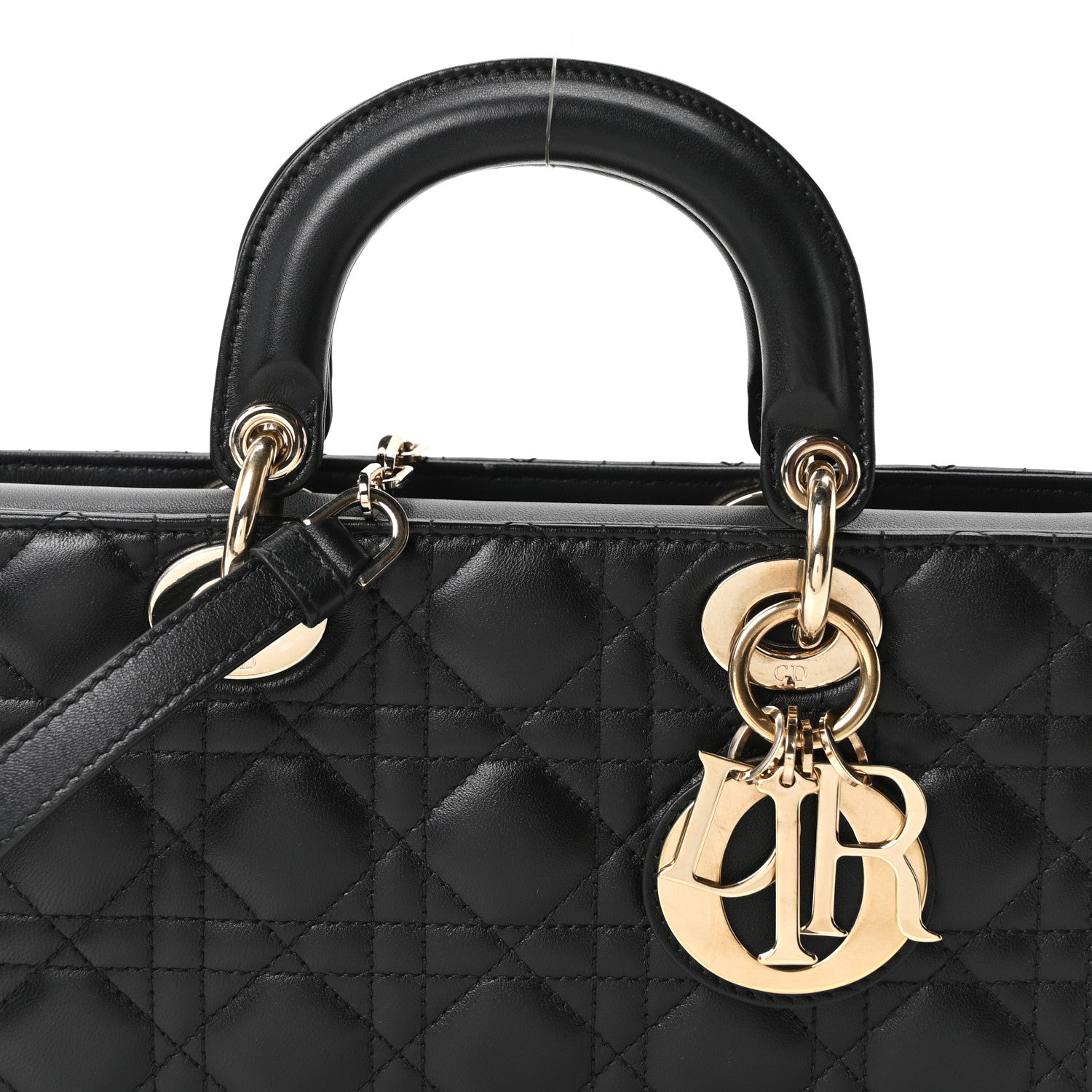 Christian Dior Lambskin Cannage Medium Lady D-Joy Black 1872091