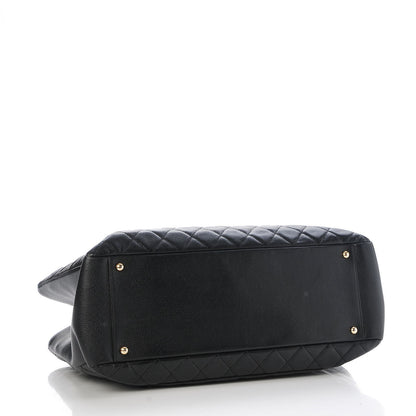 Chanel Caviar Quilted XL Grand Shopping Tote GST Black 4 of 11