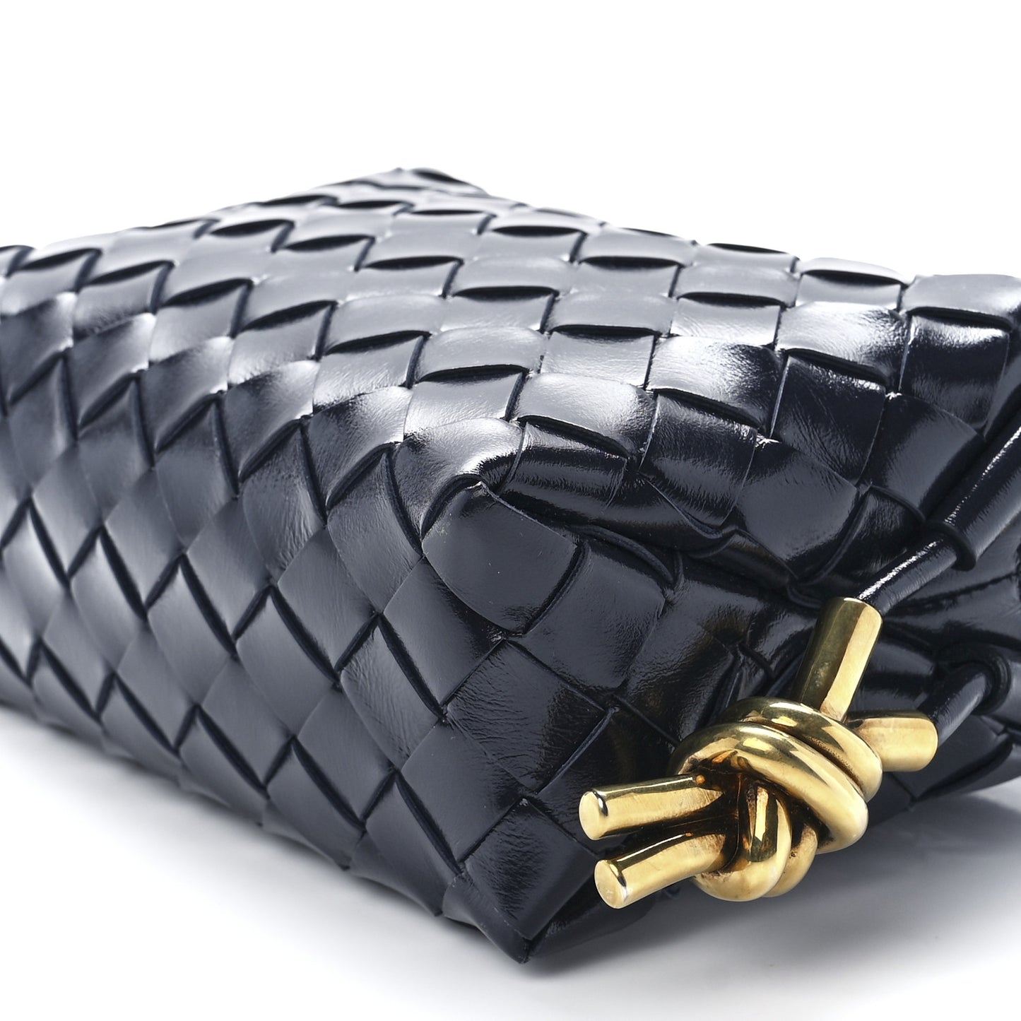 Nappa Intrecciato Metallic Knot Mini Loop Bag Space