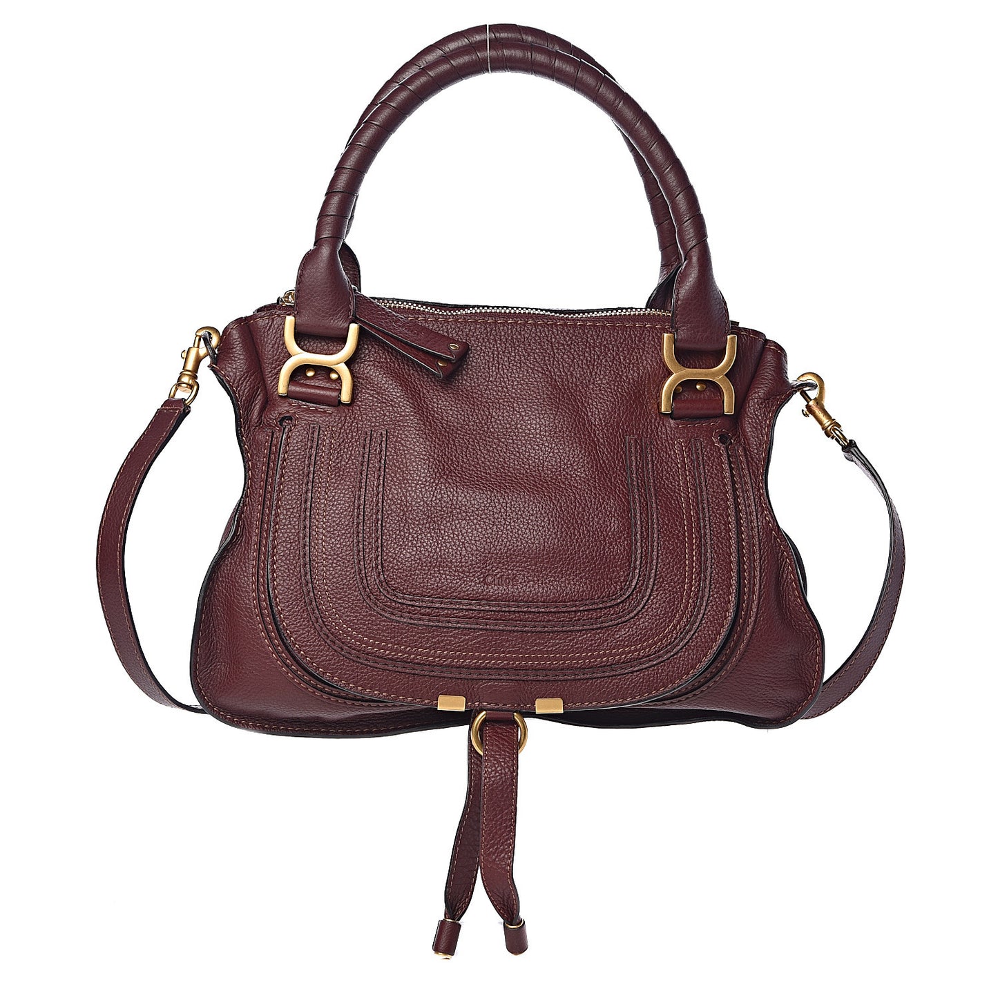 Calfskin Medium Marcie Satchel Dark Velvet