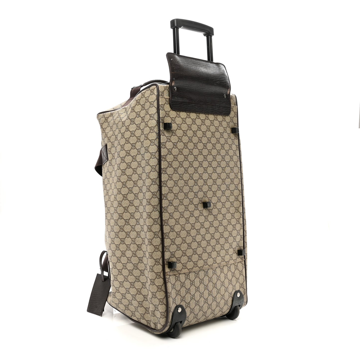GG Supreme Monogram Two Wheel Suitcase Brown