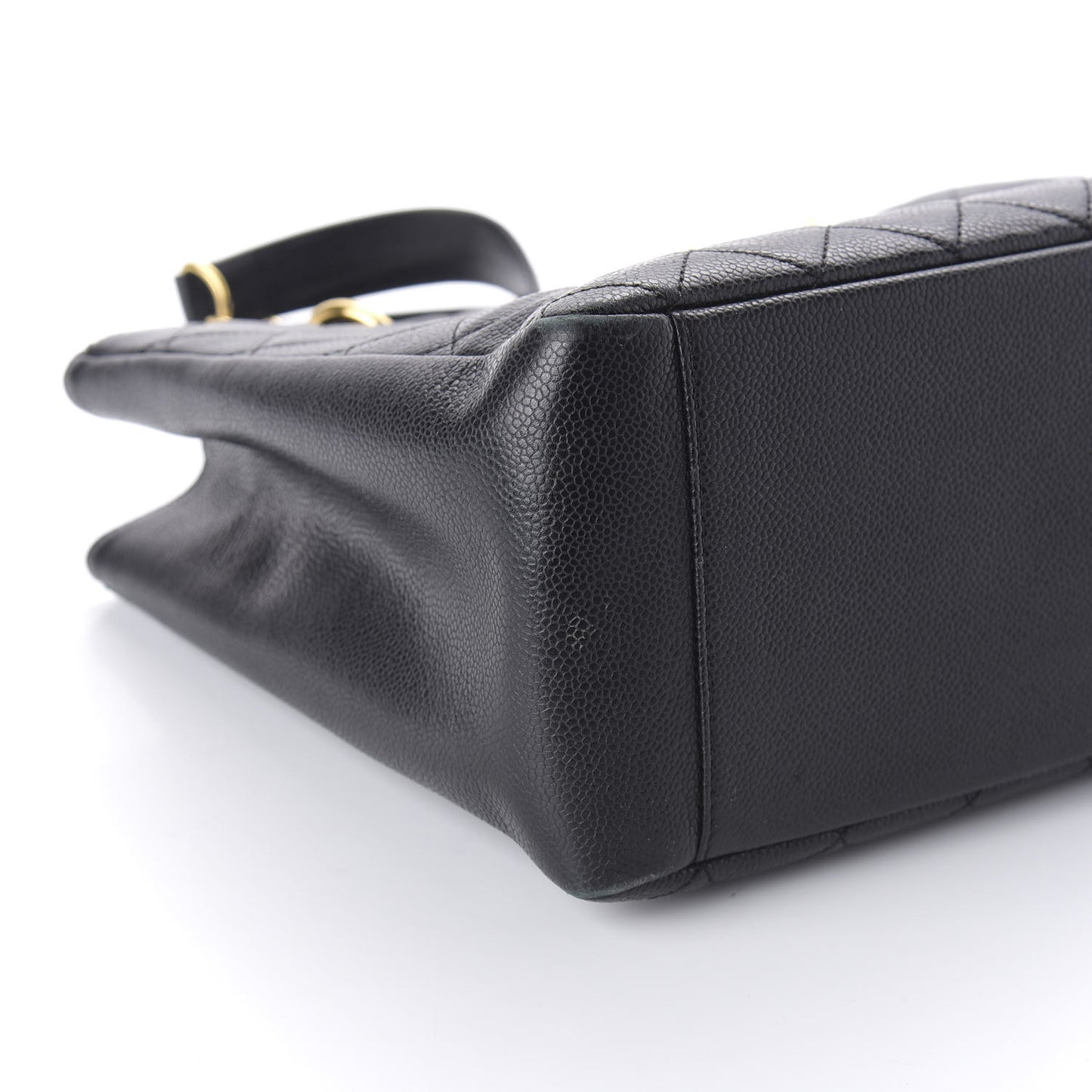 Caviar Quilted Grand Shopping Tote GST Black
