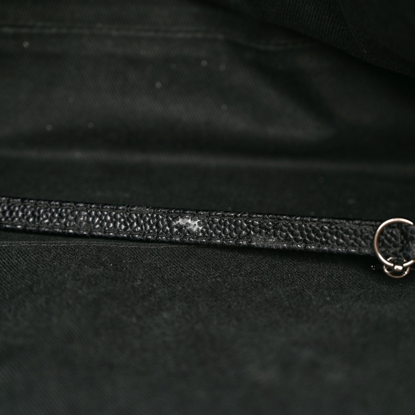 Caviar Quilted French Riviera Shouler Bag Black