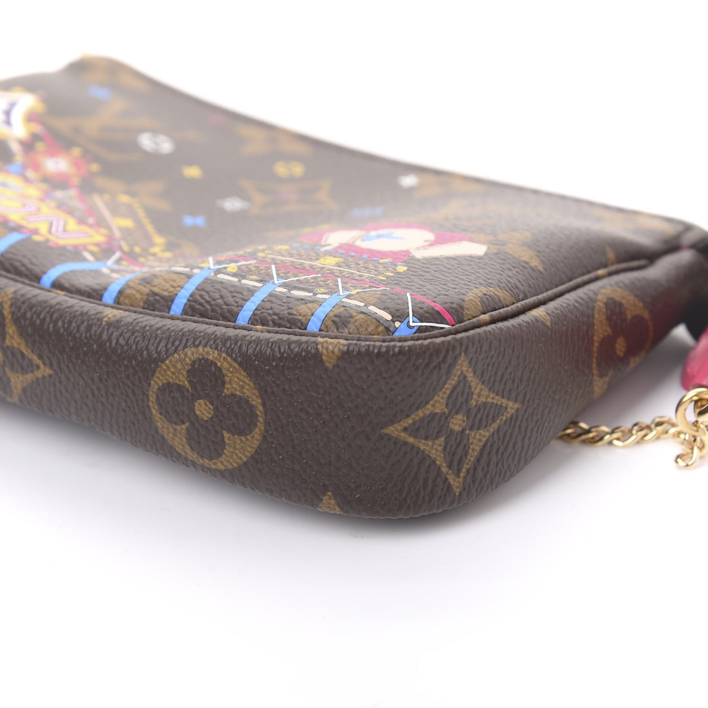 Monogram 2020 Christmas Animation Roller Coaster Mini Pochette Accessories Pivoine