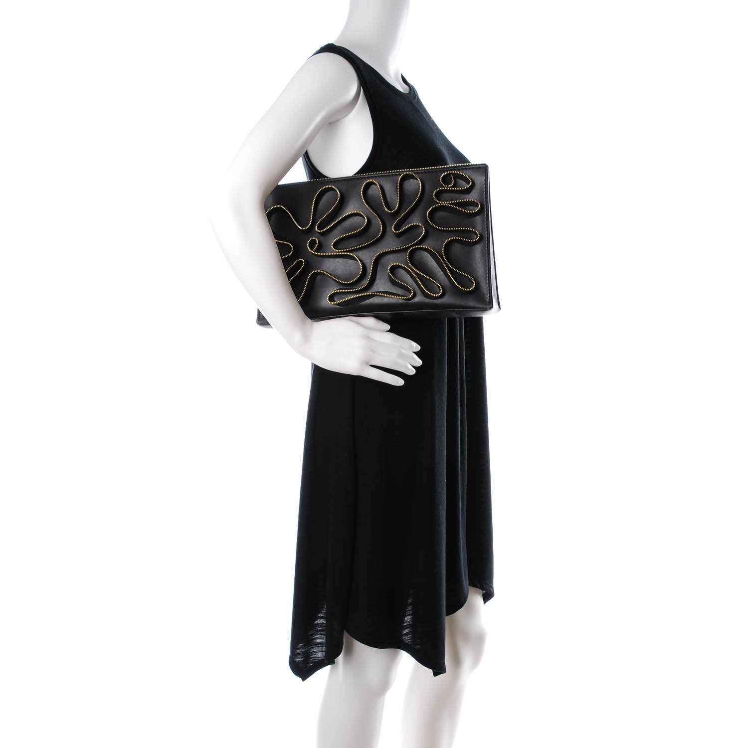 Stella McCartney Faux Nappa Cavendish Zipper Clutch Black 2 of 7