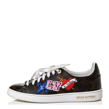 Louis Vuitton Calfskin Monogram LV Black Heart Sneakers 36 Cacao 1 of 13