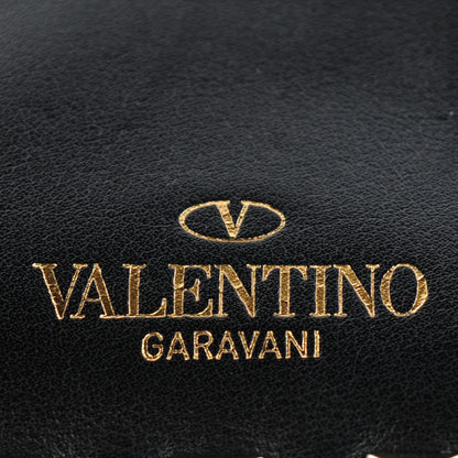 Valentino Garavani Vitello Rockstud Zip Wristlet Pouch Black 6 of 8