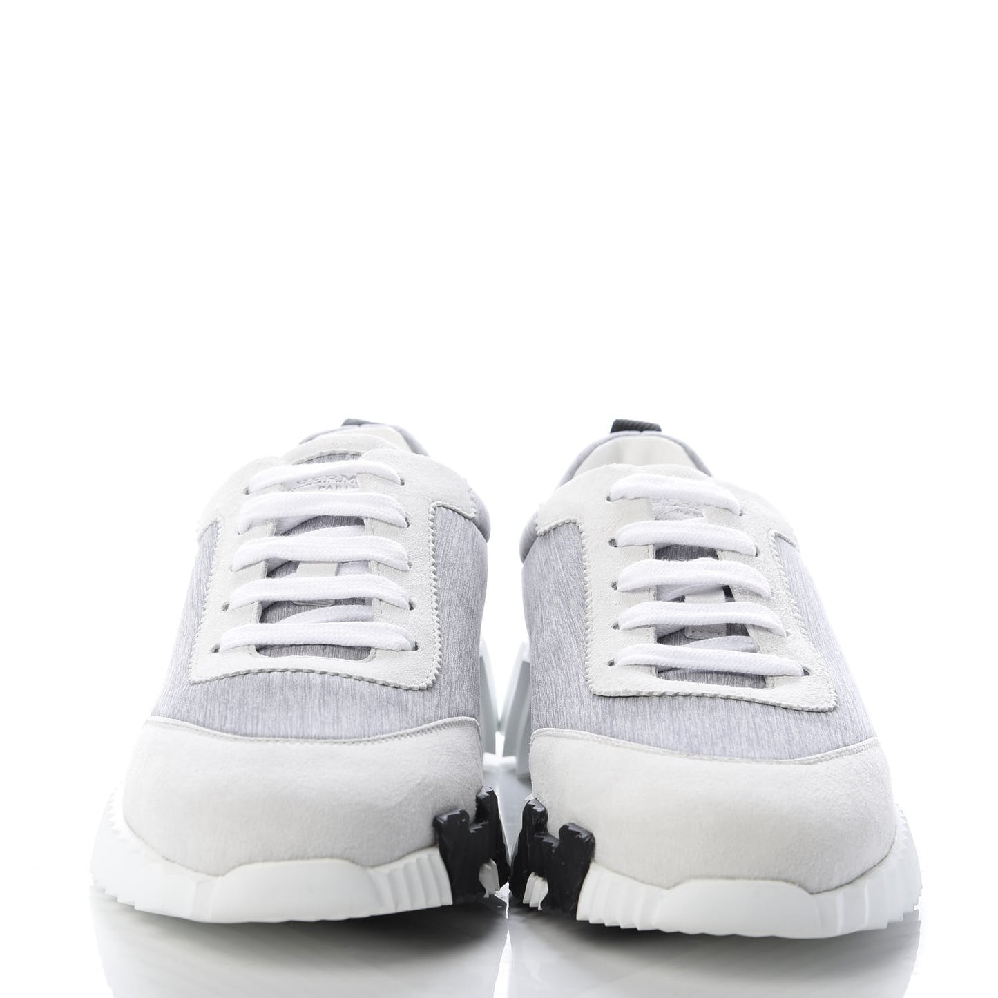 Technical Canvas Suede Goatskin Bouncing Sneakers 37 Gris White