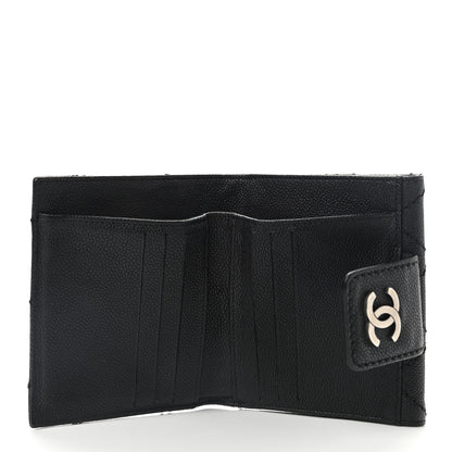 Chanel Caviar Outdoor Ligne French Wallet Black 6 of 10