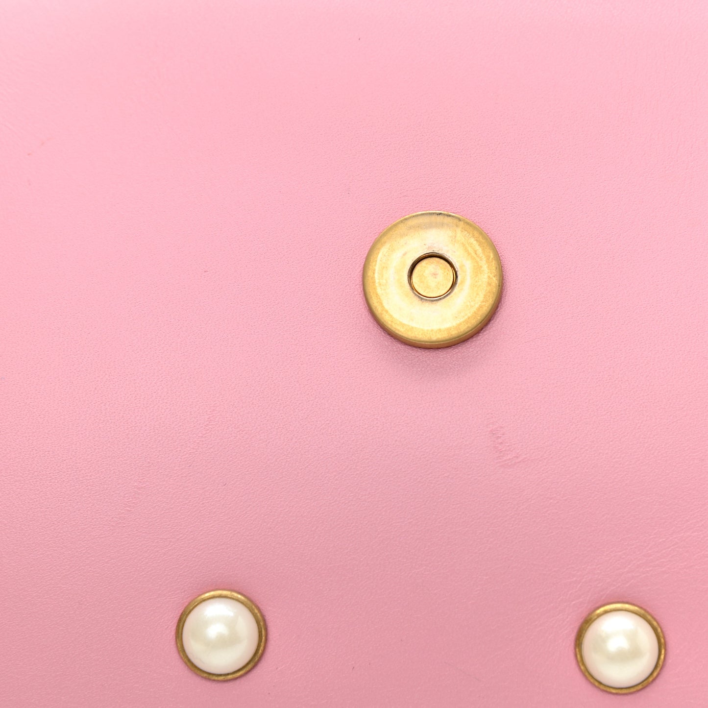 Nappa Pearl Studded Mini Queen Margaret Broadway Shoulder Bag Sugar Pink
