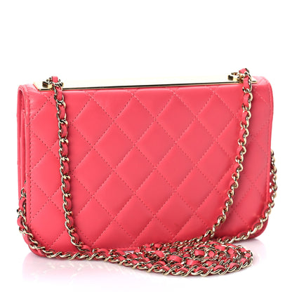 Chanel Lambskin Quilted Trendy CC Wallet On Chain WOC Pink 3 of 20