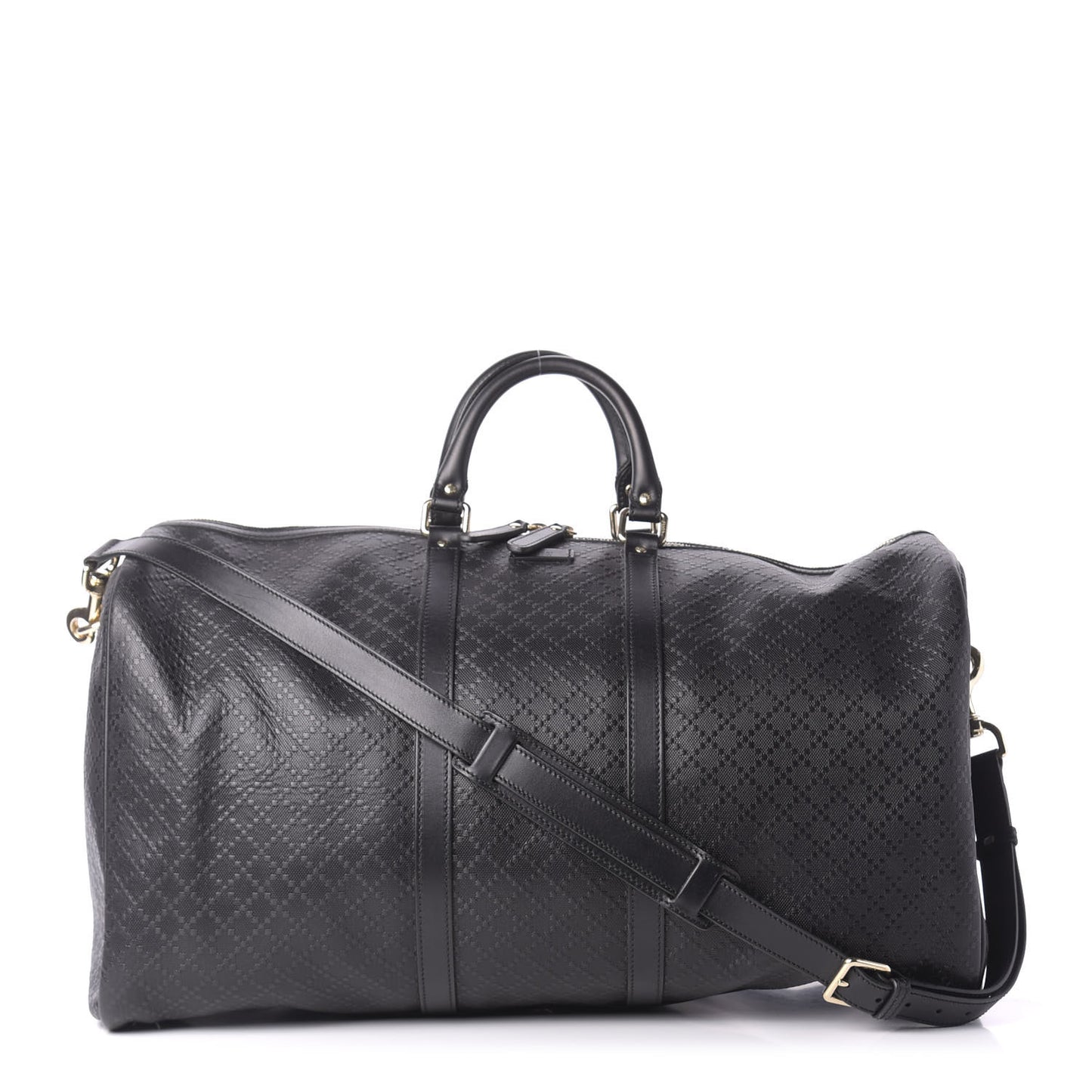 Bright Diamante Large Carry On Duffle Black