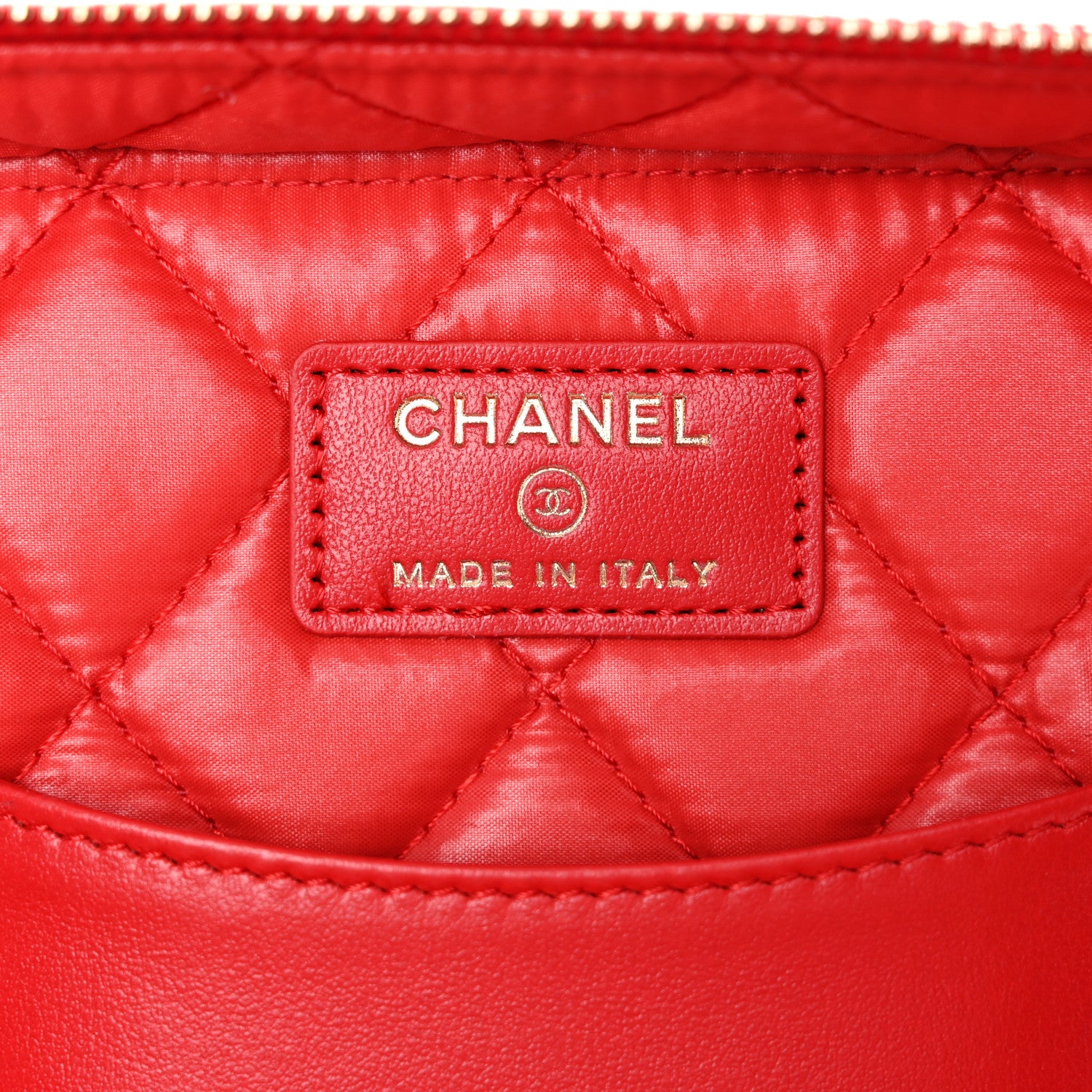 Chanel Caviar Quilted Large Vanity Pouch Red 6 of 11