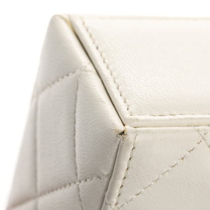 Chanel Lambskin Quilted Small Box With Chain White 14 of 16