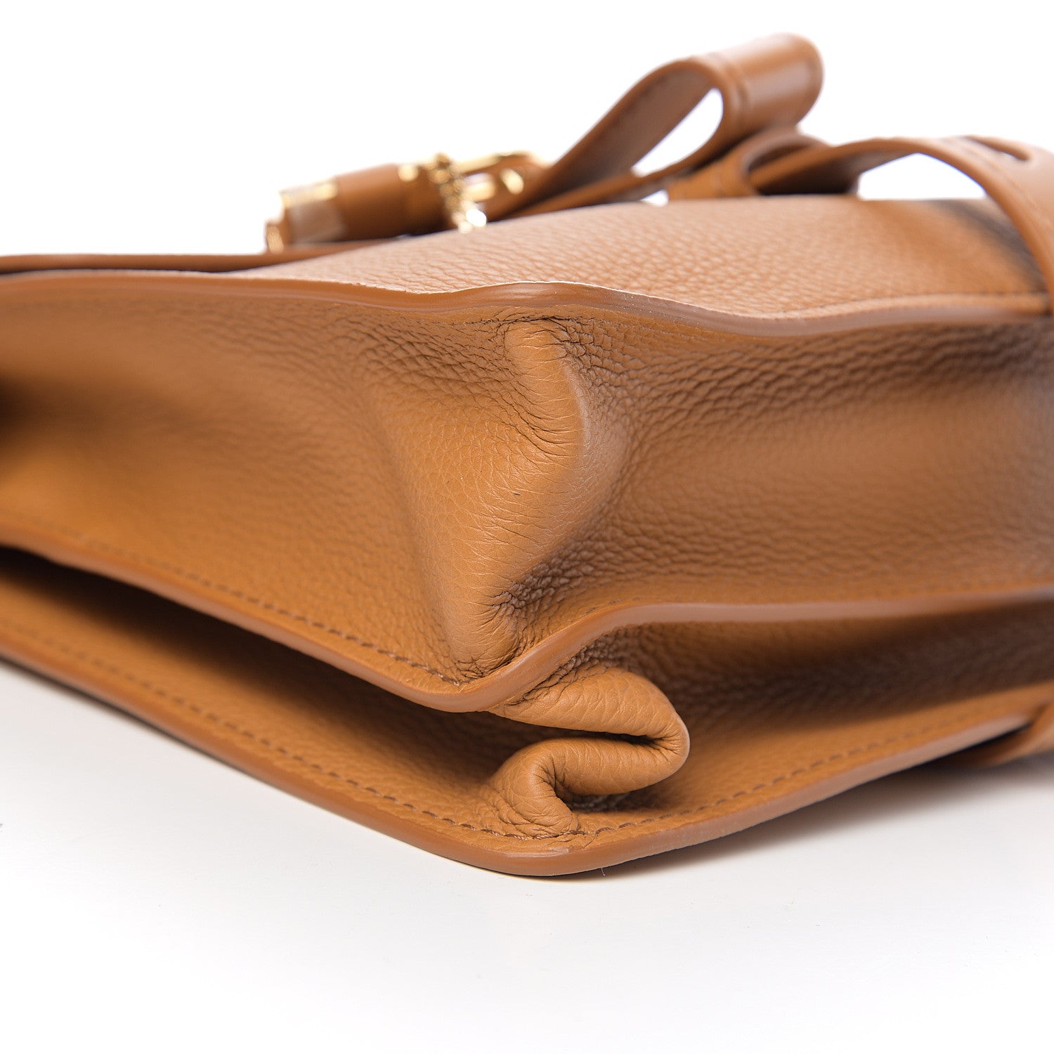 Chloe Shiny Grained Calfskin Medium Aby Day Shoulder Bag Ochre 7 of 8