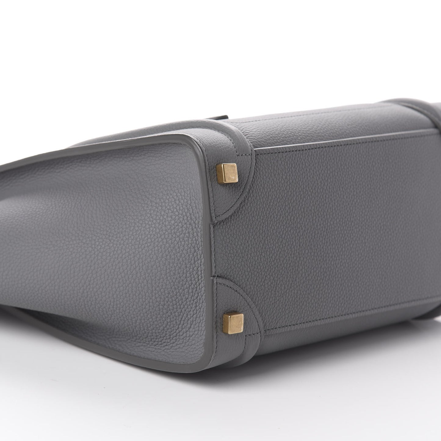 Baby Drummed Calfskin Micro Luggage Kohl