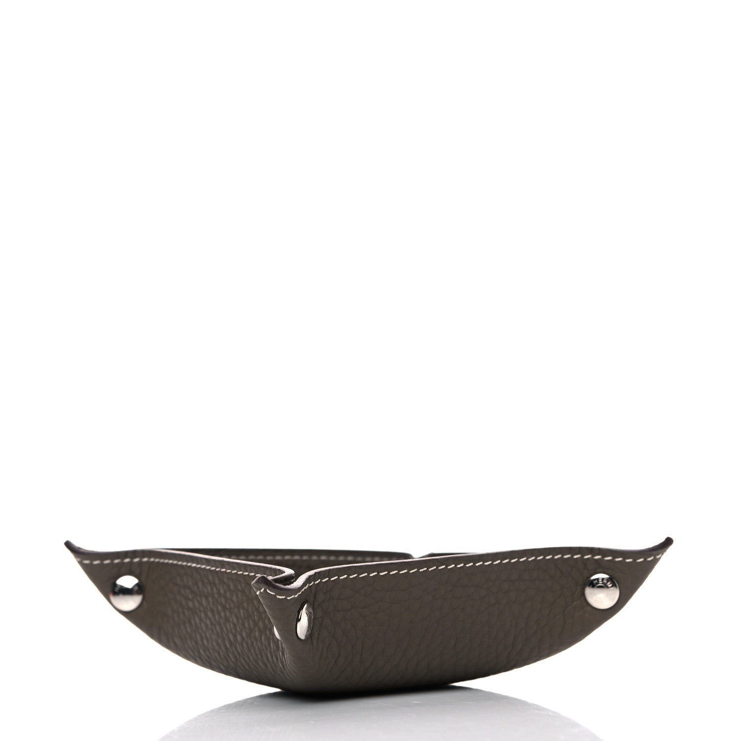 Hermes Taurillon Clemence Mini Mises et Relances Change Tray Etoupe 6 of 8