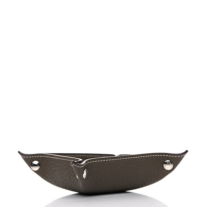 Hermes Taurillon Clemence Mini Mises et Relances Change Tray Etoupe 6 of 8