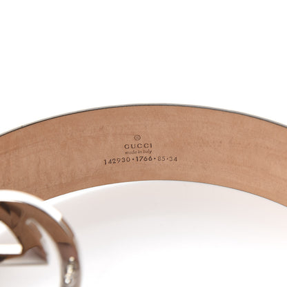 Gucci GG Supreme Monogram Selleria Interlocking G 40mm Belt 85 34 Beige Ebony Cuir 3 of 7