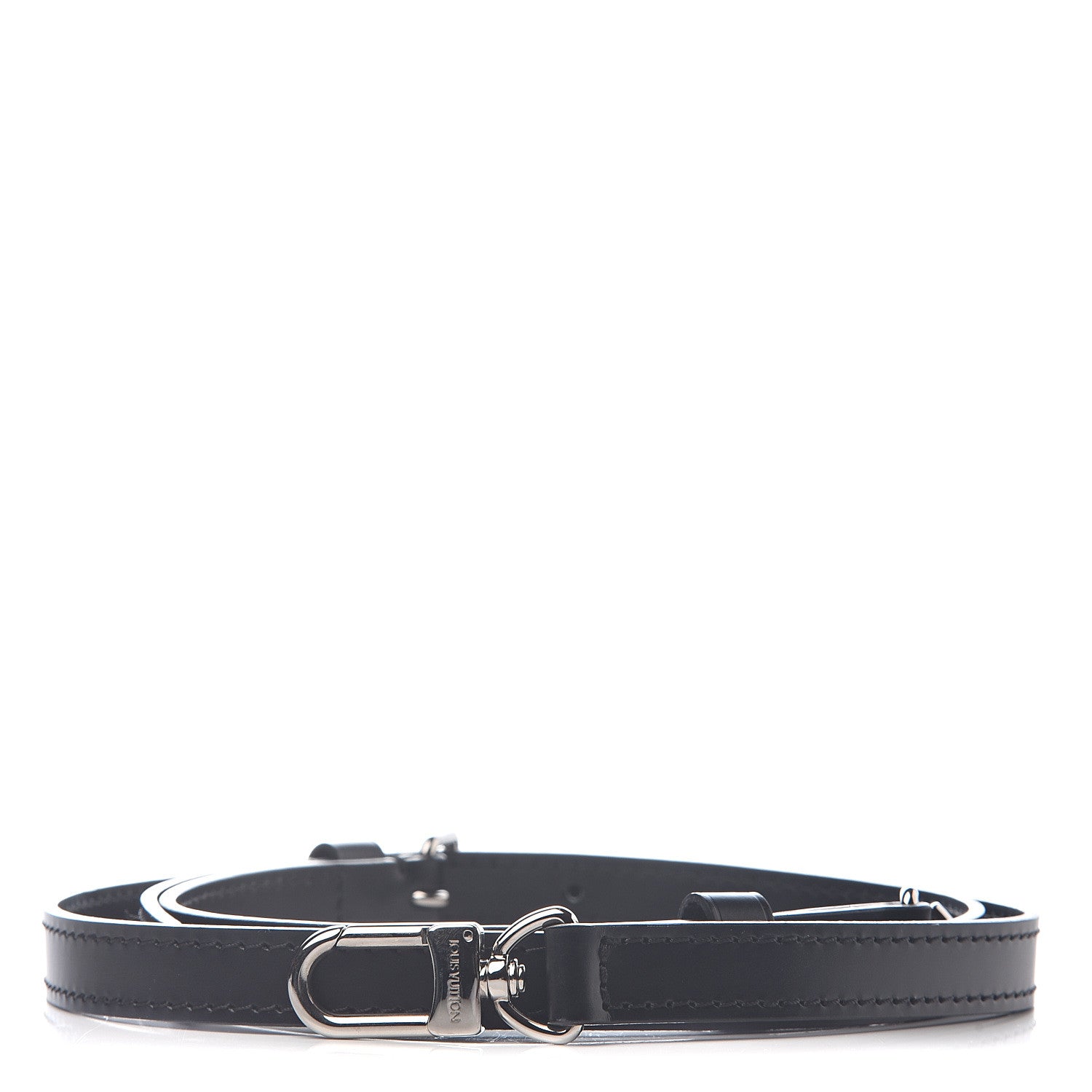 Louis Vuitton Calfskin 16mm Adjustable Shoulder Strap Black 1 of 2