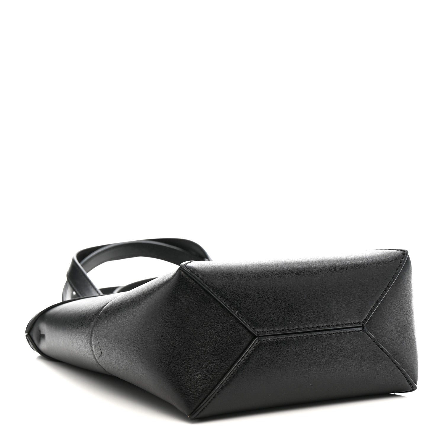 Loewe Shiny Calfskin Mini Puzzle Fold Tote Black 4 of 14