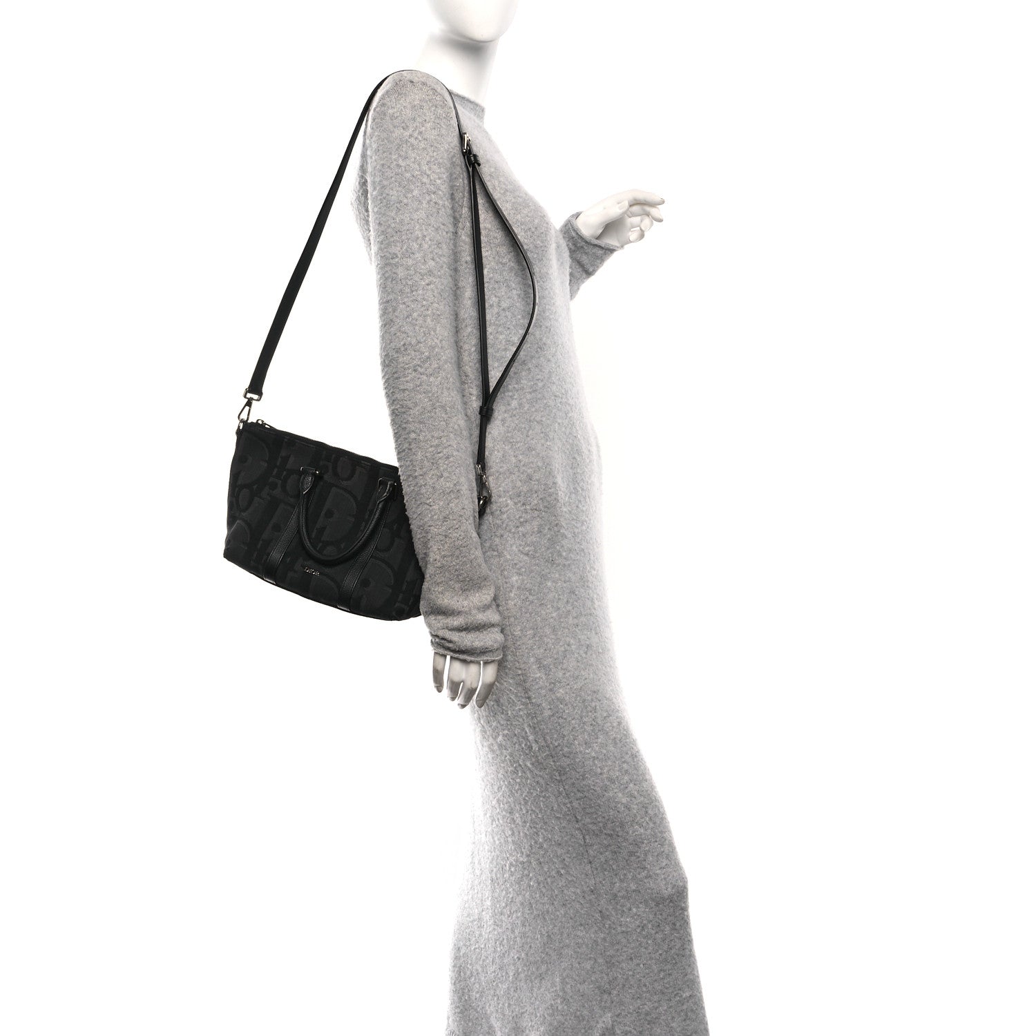 Christian Dior Maxi Oblique Jacquard Weekender 25 Black 1861152