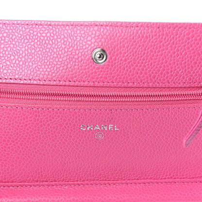 Chanel Caviar Quilted Wallet on Chain WOC Pink 6 of 12