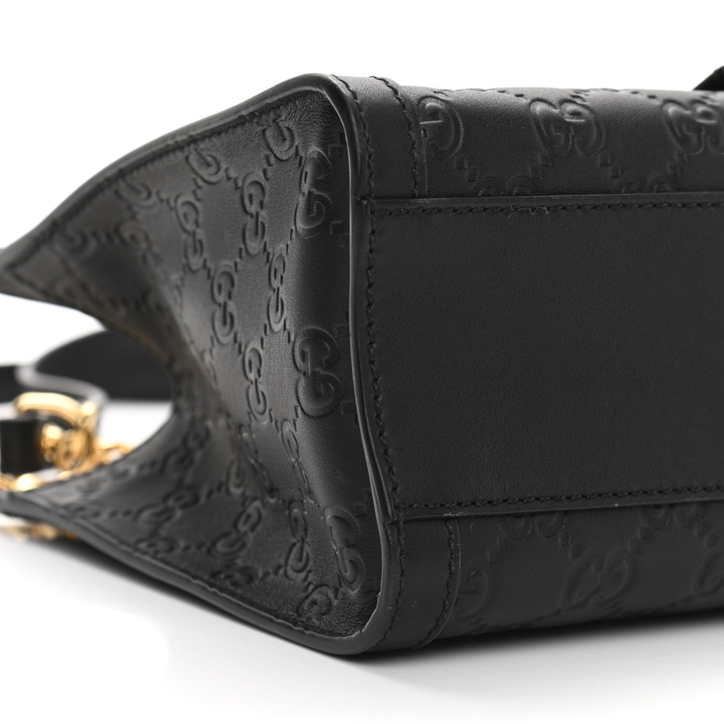 Guccissima Small Padlock Tote Black