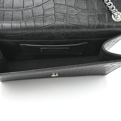 Saint Laurent Calfskin Crocodile Embossed Kate Monogram Tassel 5 of 11