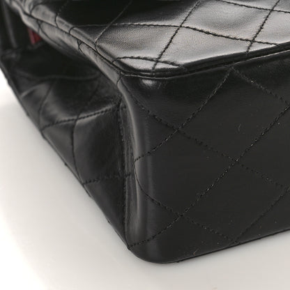 Chanel Lambskin Quilted Medium Double Flap Black 9 of 15