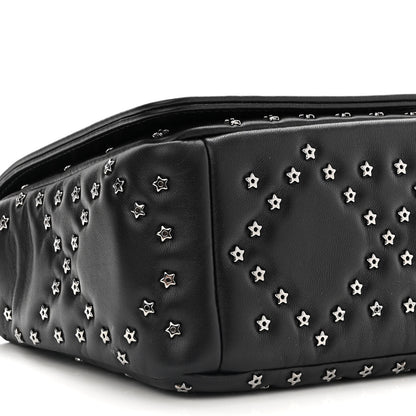 Christian Dior Calfskin Lucky Star Macrocannage Medium Caro Bag Black 9 of 10
