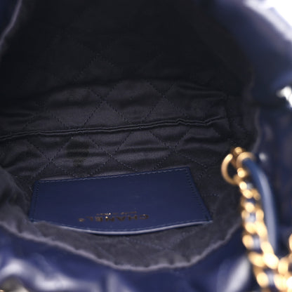Chanel Shiny Calfskin Quilted Mini Chanel 22 Navy Blue 5 of 10