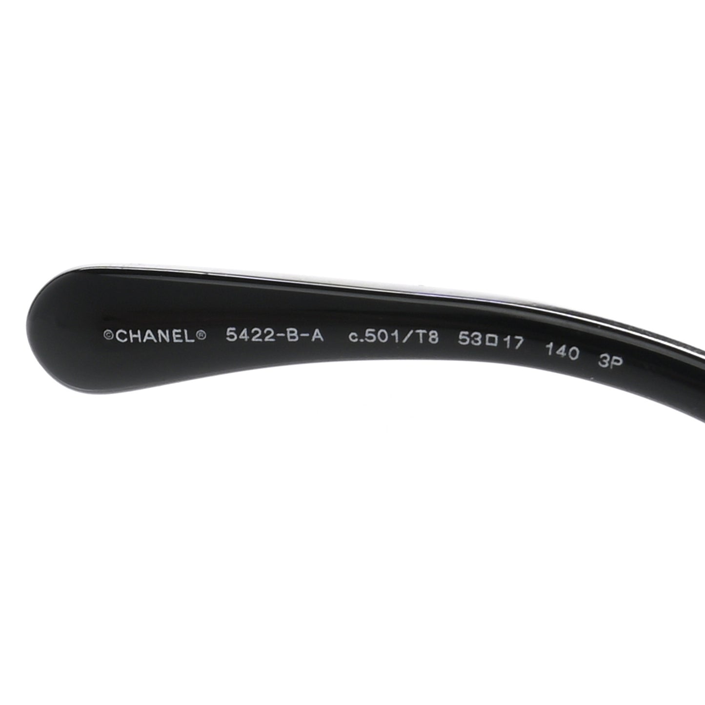 Acetate Strass Square Sunglasses 5422 Black