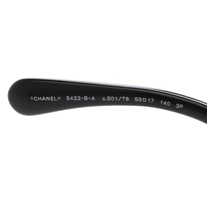 Chanel Acetate Strass Square Sunglasses 5422 Black 5 of 8