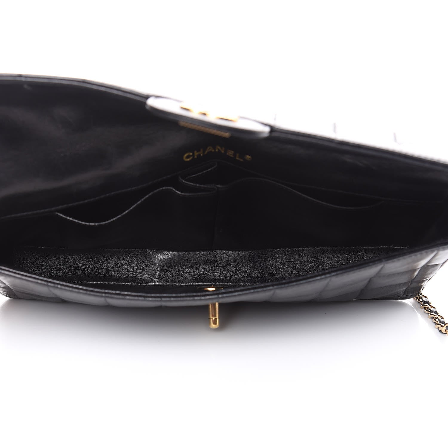 Chanel Lambskin East West Chocolate Bar Flap Black 5 of 14