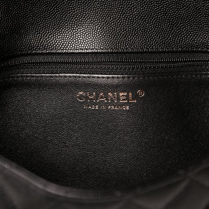 Chanel Caviar Quilted Flap Clutch Black 10 of 20