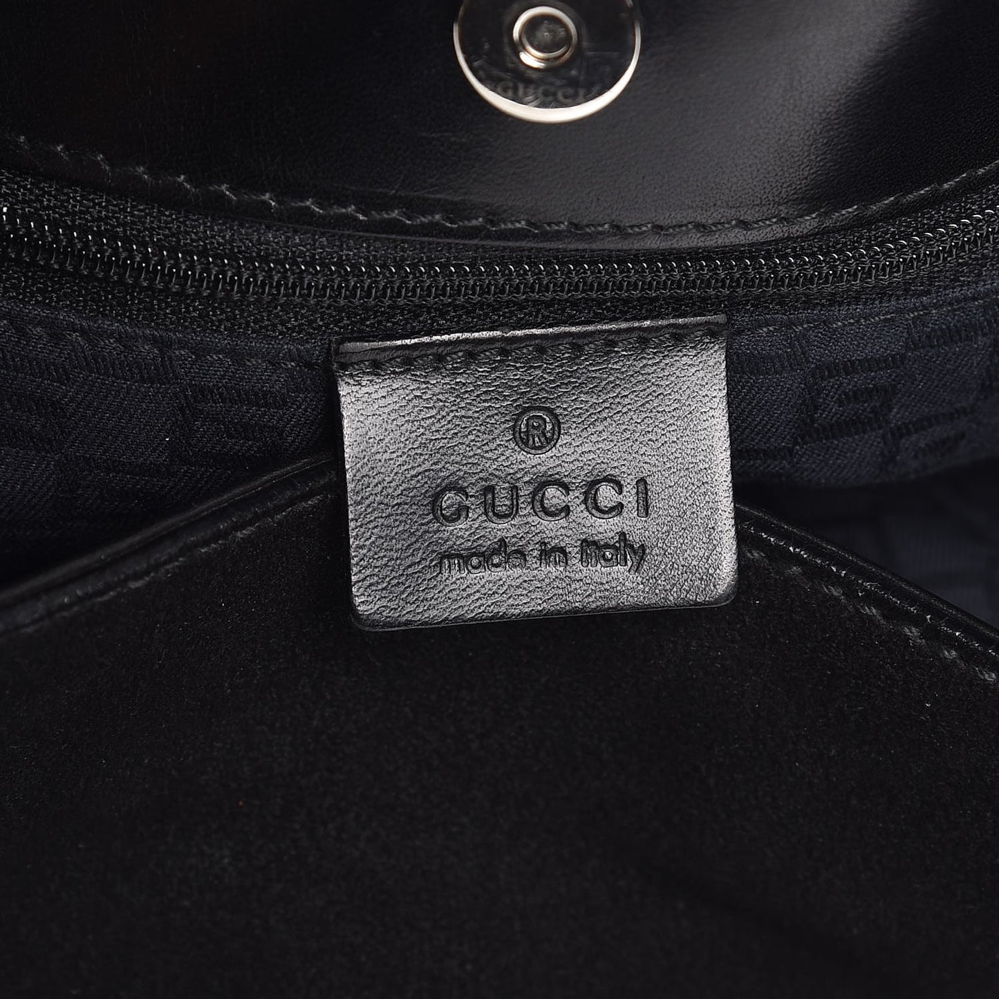 Suede Drawstring Hobo Black