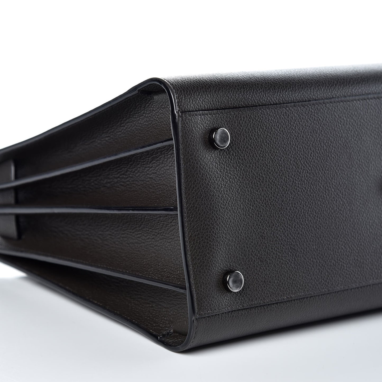Grained Calfskin Small Sac De Jour Coal