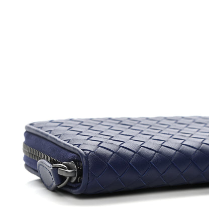 Bottega Veneta Nappa Intrecciato Zip Around Wallet Atlantic 7 of 9