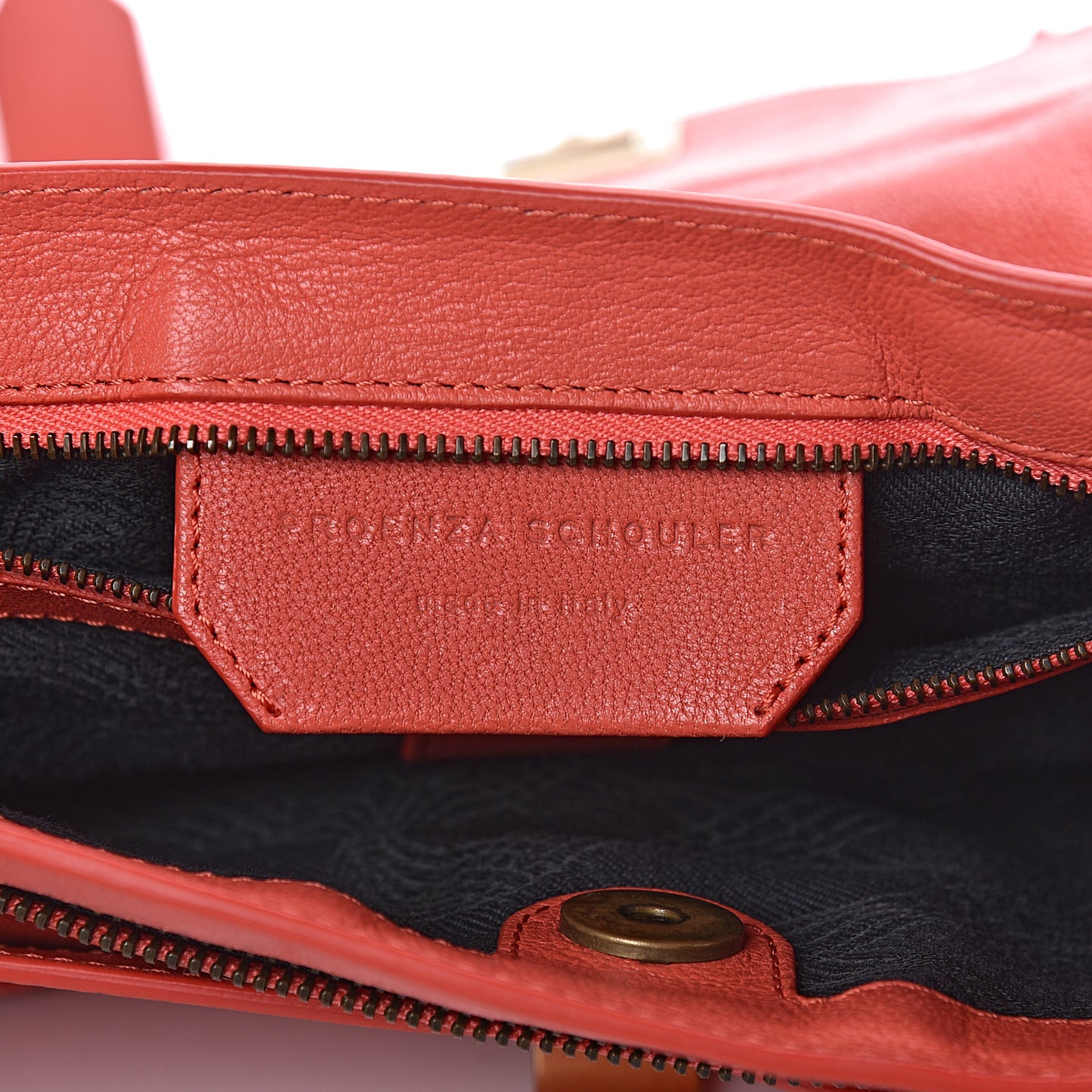 Lambskin Medium PS1 Satchel Deep Coral