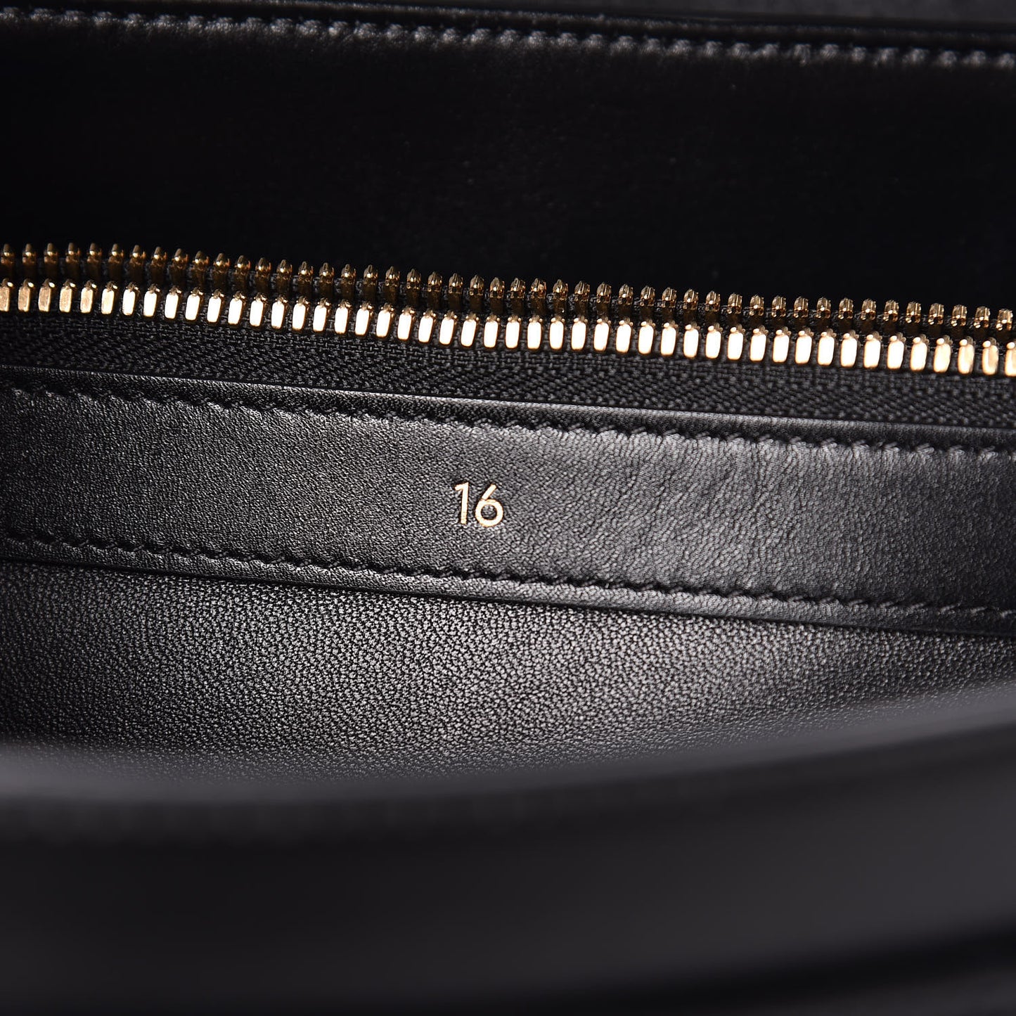 Satinated Calfskin Medium 16 Top Handle Bag Black