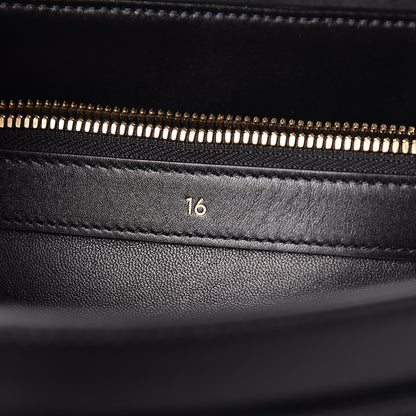 Celine Satinated Calfskin Medium 16 Top Handle Bag Black 9 of 14