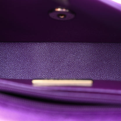 Chanel Mirror Calfskin Metallic Calfskin Quilted Hollywood Boulevard Mini Flap With Star Coin Purse Purple 6 of 12