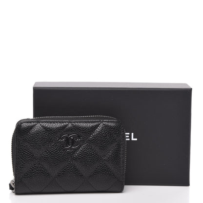 Chanel Caviar Quilted Incognito Zip Coin Purse Black 9 of 9
