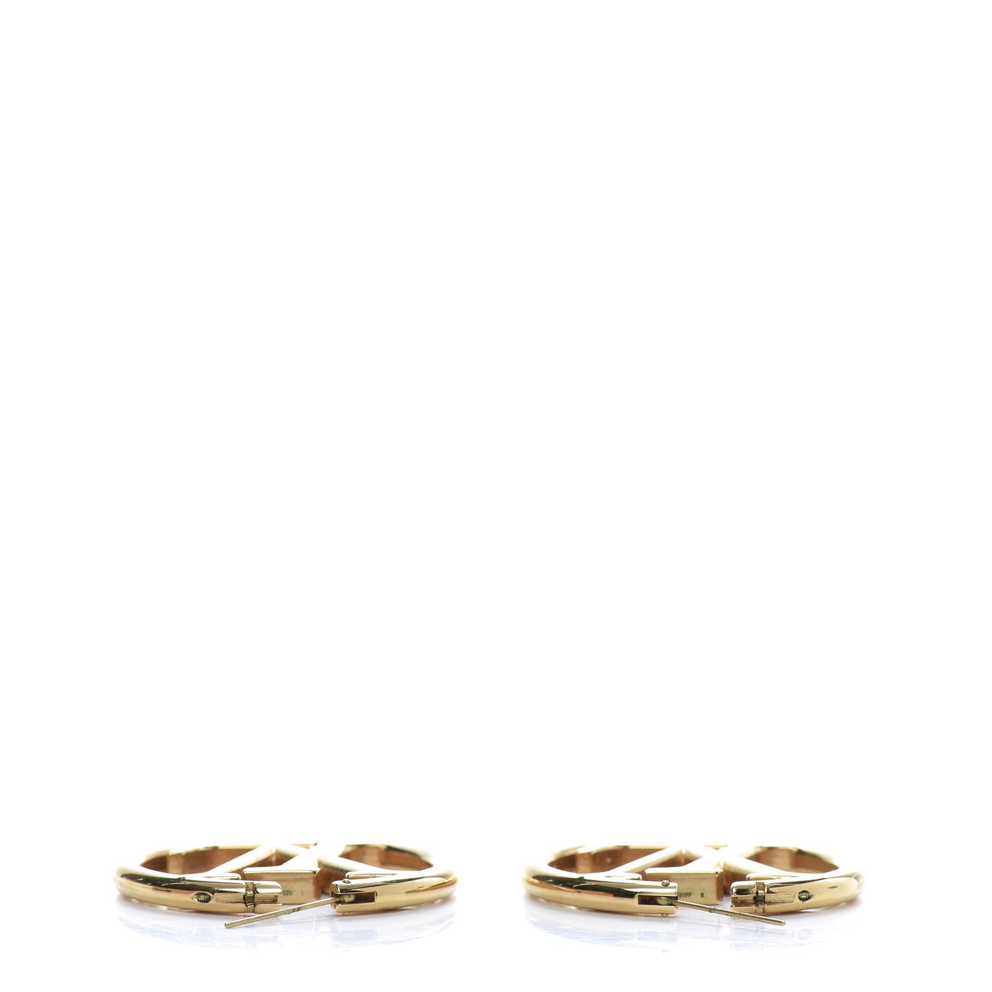 Metal Louise Hoop Earrings Gold